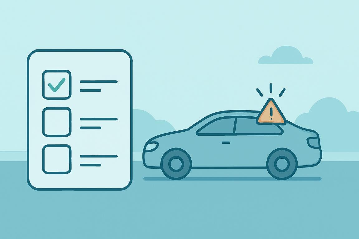 Car Accident Checklist and Steps After Car Accident for US drivers.